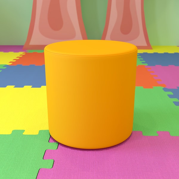 Flash Furniture Soft Seating Flexible Circle for Classrooms and Common Spaces - 18" Seat Height (Yellow) ZB-FT-045R-18-YELLOW-GG - main